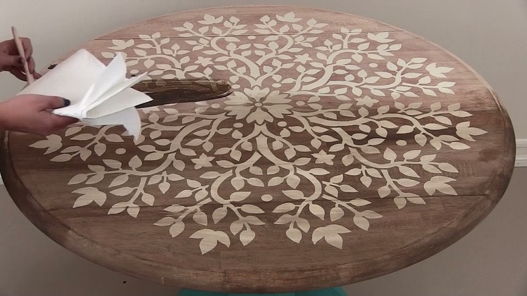 Stenciling Furniture Tutorial, How to Stencil and Flip Furniture with Tree Of Life Mandala Stencil
