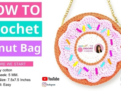Super Cute Donut Crochet Bag Gift EASY Tutorial | Friendly Crochet Beginners English (US) Pattern????????????