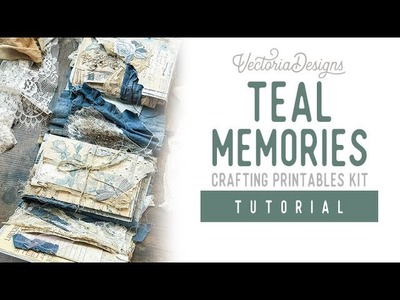 Teal Memories | Lapbook | Junk Journal TUTORIAL | Crafting Printables Kit