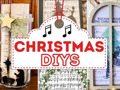 The BEST High-End Christmas DIYS Using SHEET Music |  HOLIDAY Decor on a BUDGET!