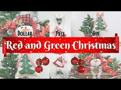 Traditional Red and Green Christmas Home Decor | Dollar Tree DIY | Easy High End Christmas Crafts