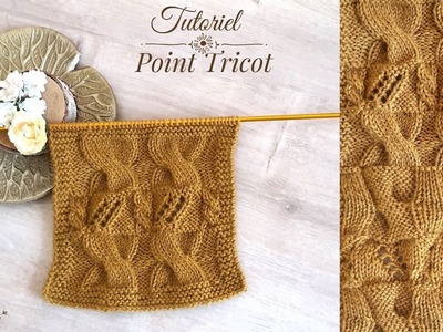 #203 Tricot: Tutoriel motif Croisé et Ajouré. Knitting: Cross and Openwork pattern tutorial. Maïlane