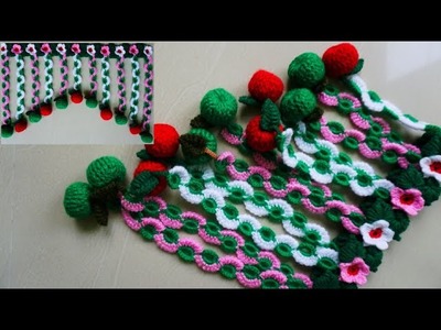 Apple Toran Design #Crochet Door Hanging #Easy toran #Full tutorial video in hindi @Creative Sarita