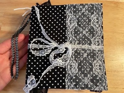 ASMR Junk Journal **Lace.  Lets look through each TINGLY Page !