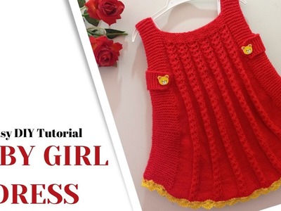 Baby Frock Knitting Tutorial | Baby Dress for 2-3 year old girl