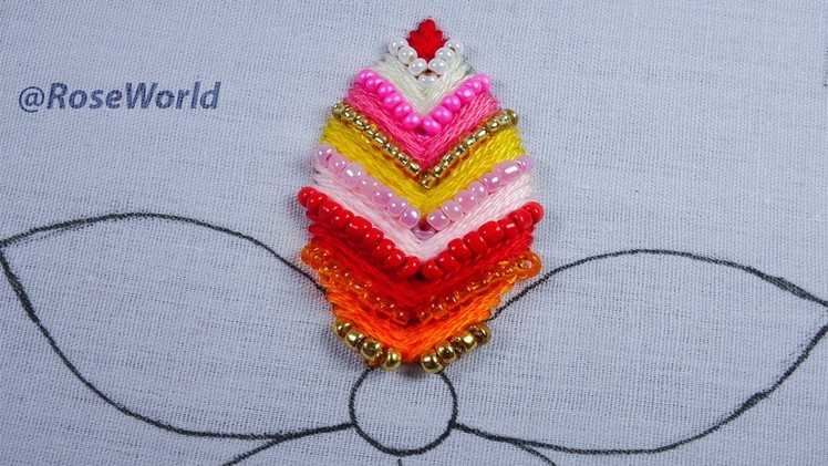 Beaded new hand embroidery exclusive flower design beads work with easy following tutorial