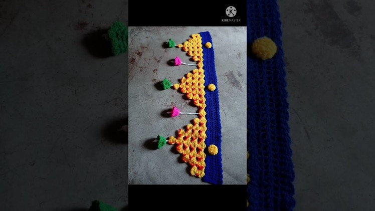 #crochet designs#woolencraft #artandcraft #my creations#doorhanging #toran designs