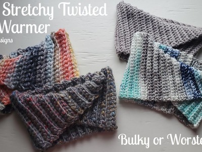 Crochet Pattern Tutorial: Easy Stretchy Twisted Ear Warmer