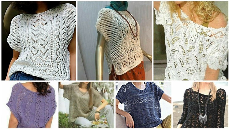 Designer Stylish Fancy cottonCrochet knitteing Lace Pattern Beggie Blouse.Boho Lace tops for women