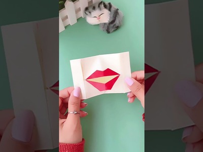 DIY Origami Mouth Puppet | How to make Paper Lips | Easy Paper Crafts | #Shorts