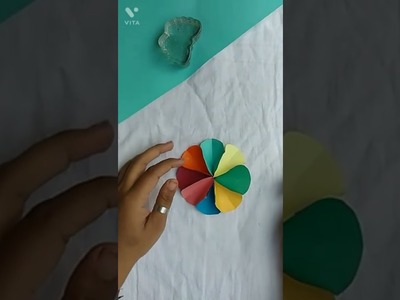 DIY paper flower. make flower only with paper circles easy#shorts #ytshorts
