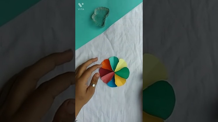 DIY paper flower. make flower only with paper circles easy#shorts #ytshorts