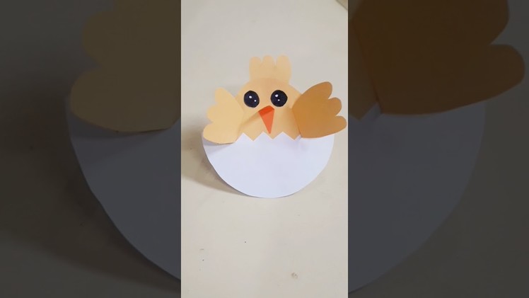 DIY paper chick|#chick|#shorts|#crafts|by i CraFTs.
