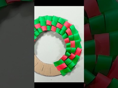 DIY Paper Wreath for Christmas Decorations Ideas | Christmas Wreath | Paper Christmas Wreath #Shorts