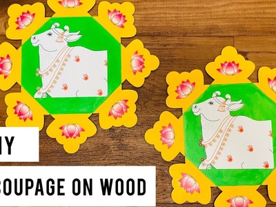 DIY Pichwai Decoupage on Dollar Treen Wooden Snow Flake | Budget Friendly Decor | Sandhya's World