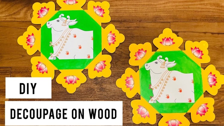 DIY Pichwai Decoupage on Dollar Treen Wooden Snow Flake | Budget Friendly Decor | Sandhya's World