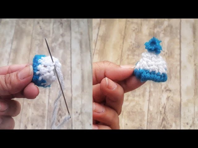 Easy DIY Winter Woollen Cap for Laddu Gopal using Needle|No Knit No Crochet Woollen|Quicky Crafts