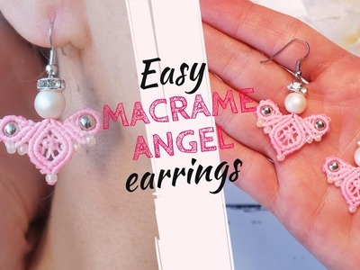 Easy macrame angel earrings | How to make macrame angel easily new macrame design 2022