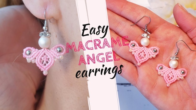 Easy macrame angel earrings | How to make macrame angel easily new macrame design 2022