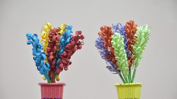 Easy paper flower making | how to make lavender paper flower stick | #Diy | Devika Byju Creations