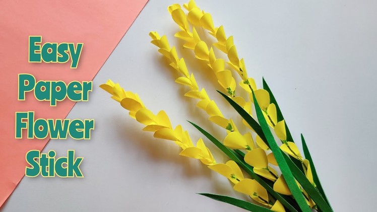 Easy Paper Flower Stick || Handmade flower || DIY Paper Flower Stick || Paper Craft