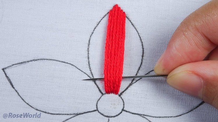 Hand embroidery needle woven stitch smart knitting amazing flower design by @Rose World