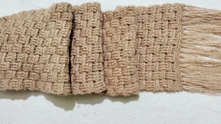 How to make a gents crochet  muffler.scarf #01