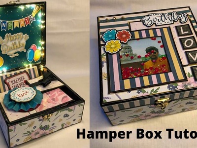 How To Make Hamper Box At Home | Handmade Birthday Gift Ideas | Gift Box Tutorial | Crafteholic