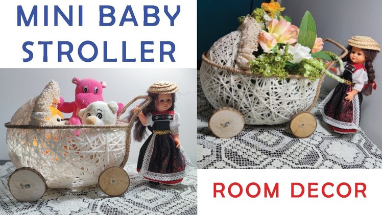 How to Make Mini Baby Stroller For Kids Room Décor