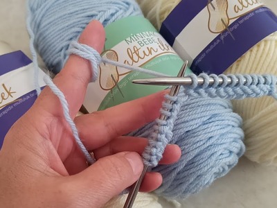 İki günde yelek örün o kadar kolay model ???? two knitting needles easy knit vest blanket model