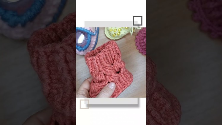 Latest design of crochet baby booties #shorts #crochet #crochetbabybooties #crochetforbeginners