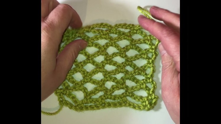 Left Hand: How to Crochet the Lattice Stitch Tutorial