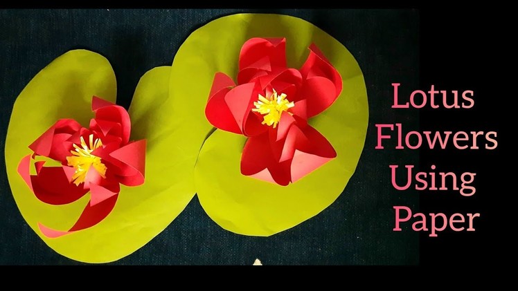 Paper Craft | DIY - Lotus Flowers using Paper | Water Lilly | Homedecor Idea | #shorts