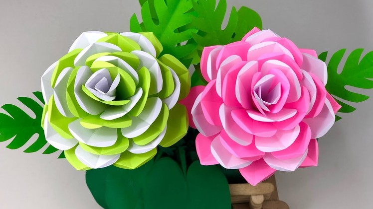 Paper Crafts For School | Paper Craft | Home Decor | Beautiful Paper Flower Making | Paper Flowers