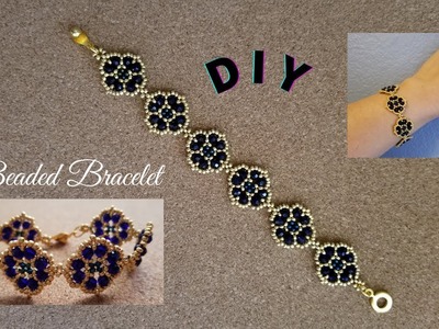 Stunning Beaded Bracelet ???? How to make Royal Four Leaf Clover Bracelet  . holiday gift idea????????