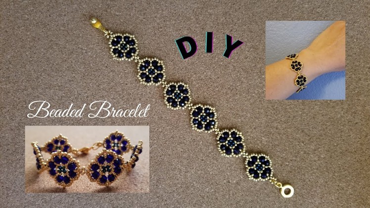 Stunning Beaded Bracelet ???? How to make Royal Four Leaf Clover Bracelet  . holiday gift idea????????