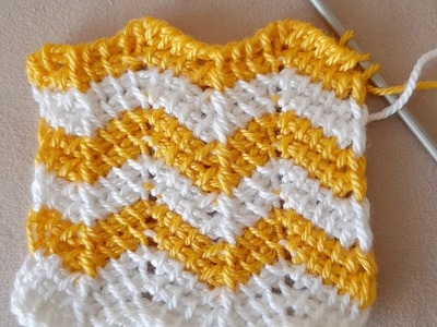 Super easy tunisian knitting pattern #Shorts