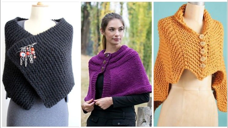 The most beautiful woman crochet knitting Capelet shawls