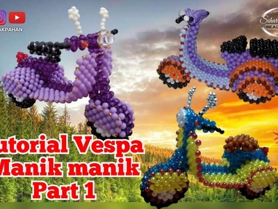 Tutorial Vespa Manik manik Part 1 | How to make a beaded vespa #beads #tutorialvespa