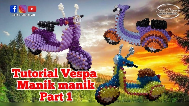 Tutorial Vespa Manik manik Part 1 | How to make a beaded vespa #beads #tutorialvespa