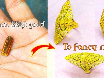22kt fancy ring making | How to make gold ring | Ring making | Goldtips | How gold ring is made