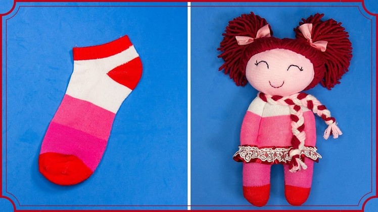 A wonderful doll made from socks, not only children will b excited!
