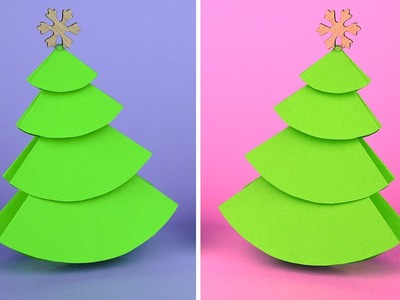 Albero di Natale facile e veloce | DIY Christmas tree paper craft | Tutorial