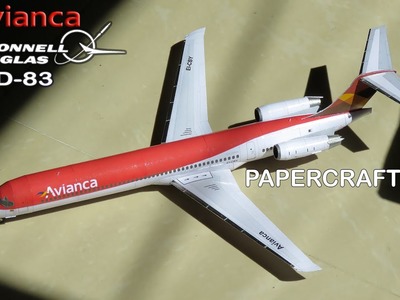 AVIANCA McDonnell Douglas MD-83 PAPERCRAFT- PAPER MODEL