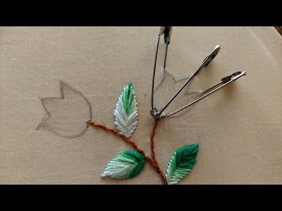 Beautiful flower design with safety pin|hand embroidery |hand craft