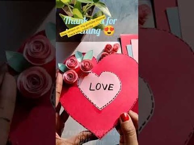 Beautiful Handmade love Greeting Card 2021 ❤️ #short #youtubeshort #lovecard #creativecornerswithme