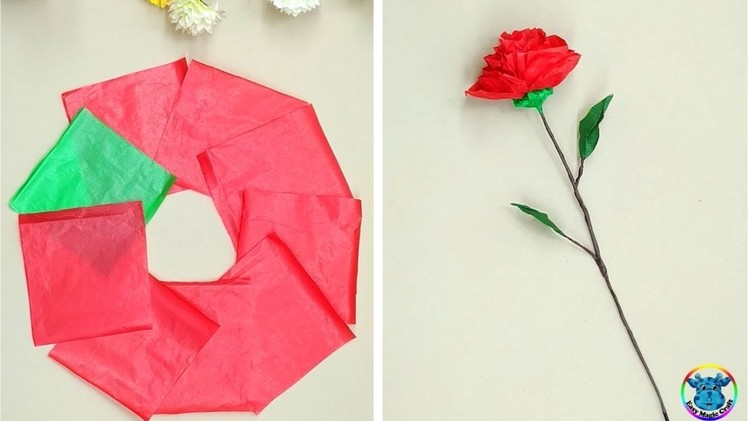 ???? Cómo hacer FLORES rosas de papel ???? | Ideas fáciles y rápidas ♻ DIY | EASY MAGIC CRAFT
