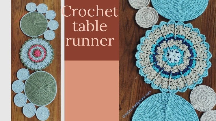 Crochet table runner. tablecloth. Tutorial #50