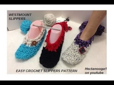 Diy CROCHET SLIPPERS PATTERN, WESTMOUNT SLIPPERS, 5 YRS TO ADULT, new single crochet stitch