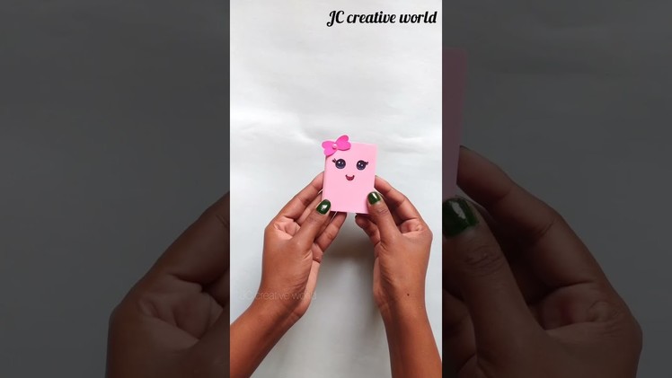 DIY cute paper craft in 1 minute | Paper craft without glue #shorts #papercraft